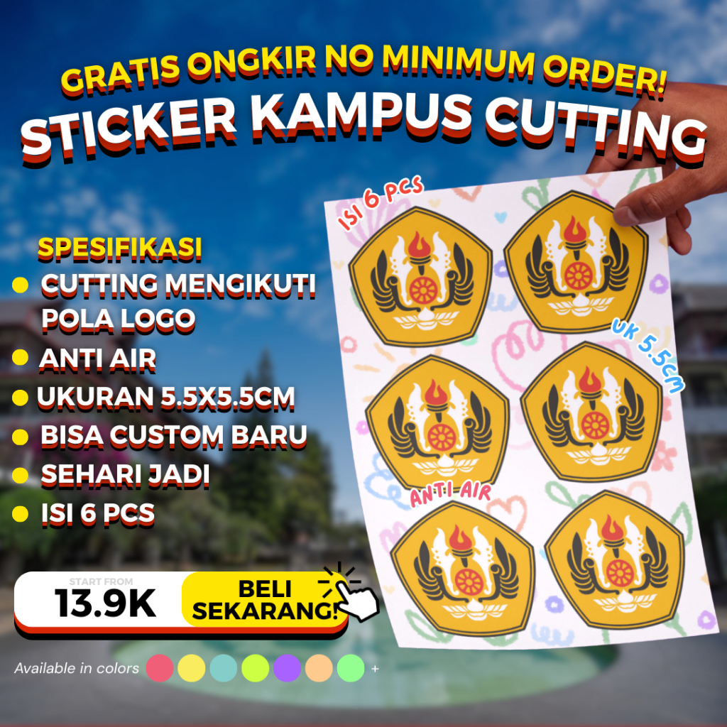 

[ANTI AIR] STICKER LOGO KAMPUS UNPAD VINYL ANTI AIR UNIVERSITAS PADJAJARAN ISI 6 PCS 5X5CM
