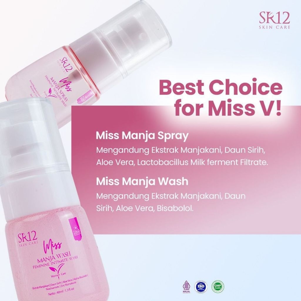 Miss Manja Wash and Spray SR12 || Sabun Miss V dan Spray || Manja SR12