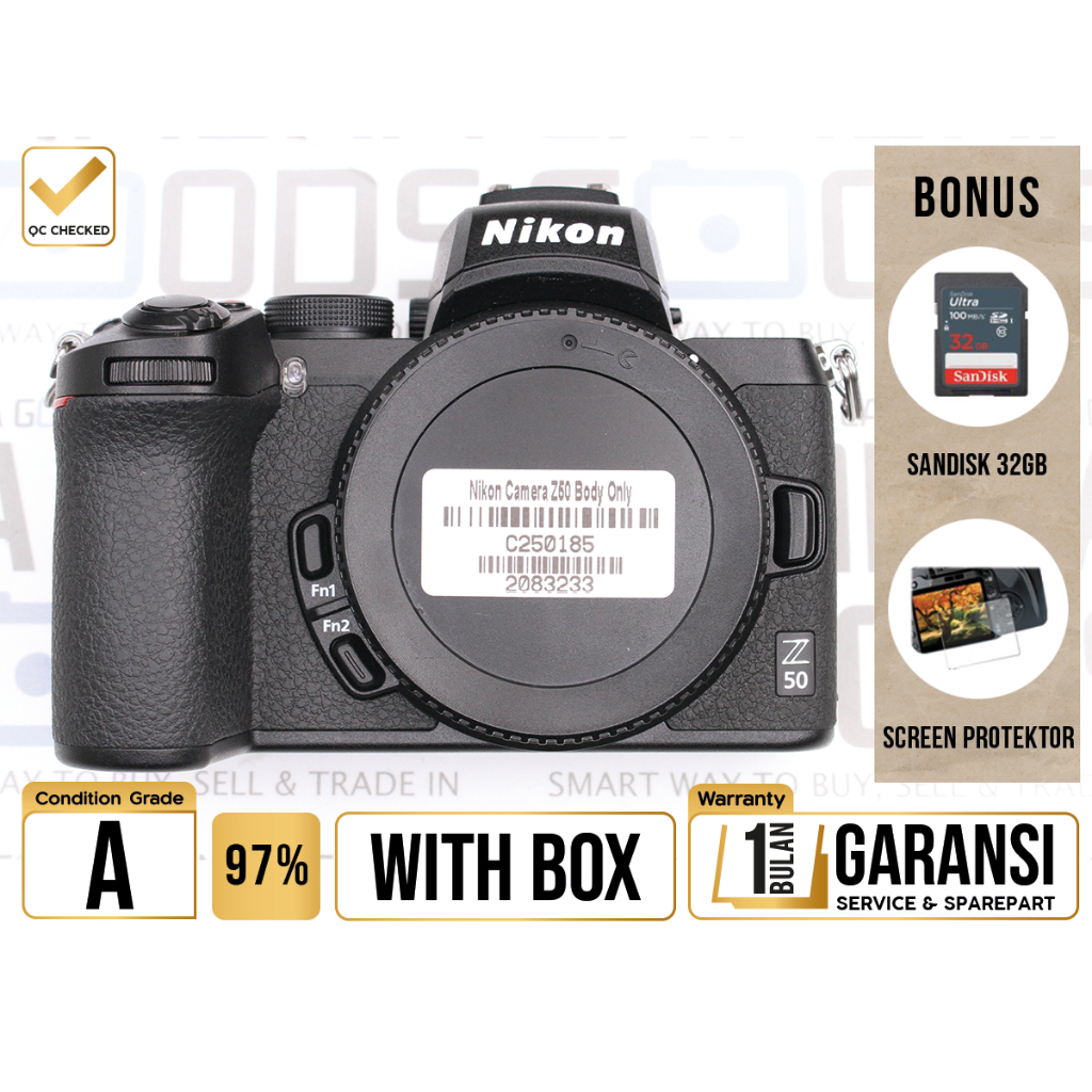 Kamera Nikon Z50 Mirrorless APSC Camera Body Only Second Bekas Grade A - Nikon Z 50 - C250185