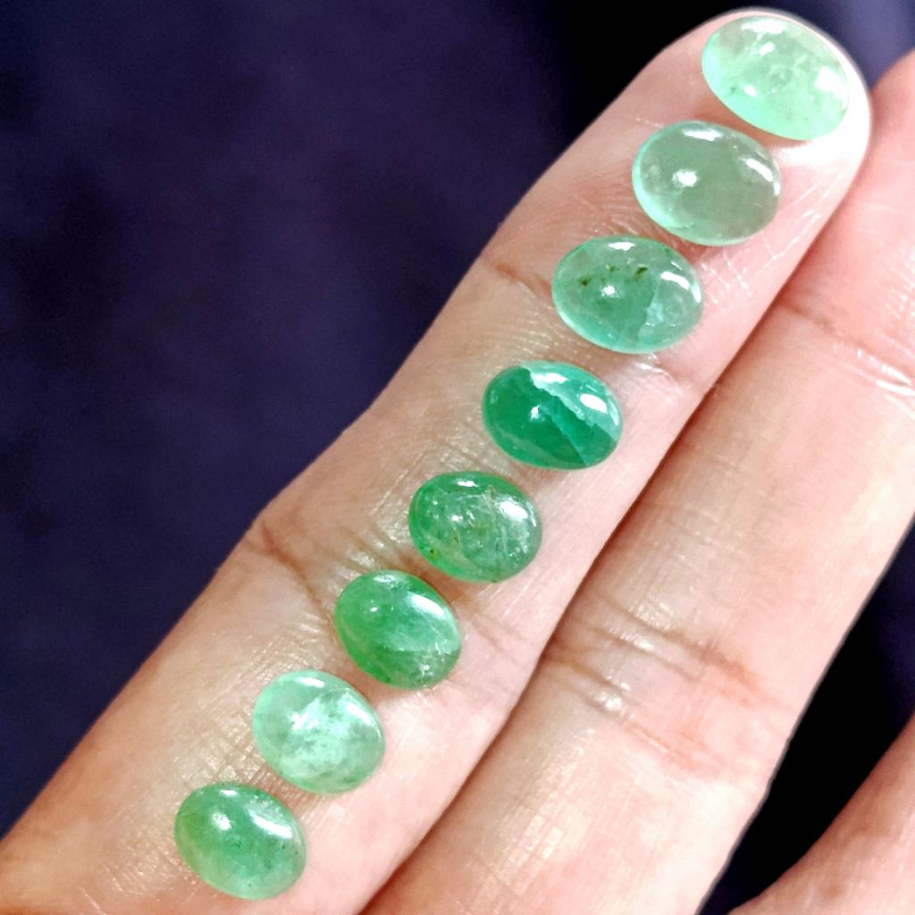 Natural Zamrud - Batu Asli Emerald Est Ethiopia- Colombia Oval Polos (A)