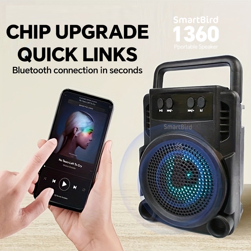 Big Sale Smartbird Speaker 1360 Portable Wireless Bluetooth Big Volume Small Rgb Lighting Speaker