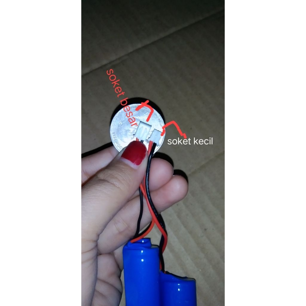 BATRE SOKET LITHIUM 18650 BARU (soket besar)