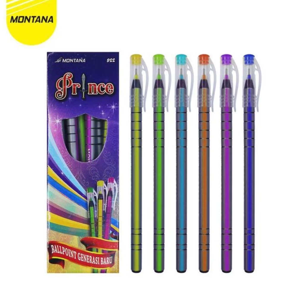 

MONTANA Pulpen Pena 0,7mm Bolpoint Alat Tulis Ulir 922-Prince/Lusin