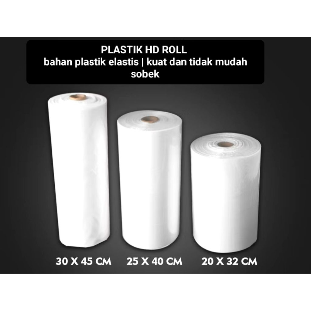 PLASTIK HD ROLL 2KG BUAH SAYUR FOTOCOPY PACKING OLSHOP HD PLONG BENING POLOS