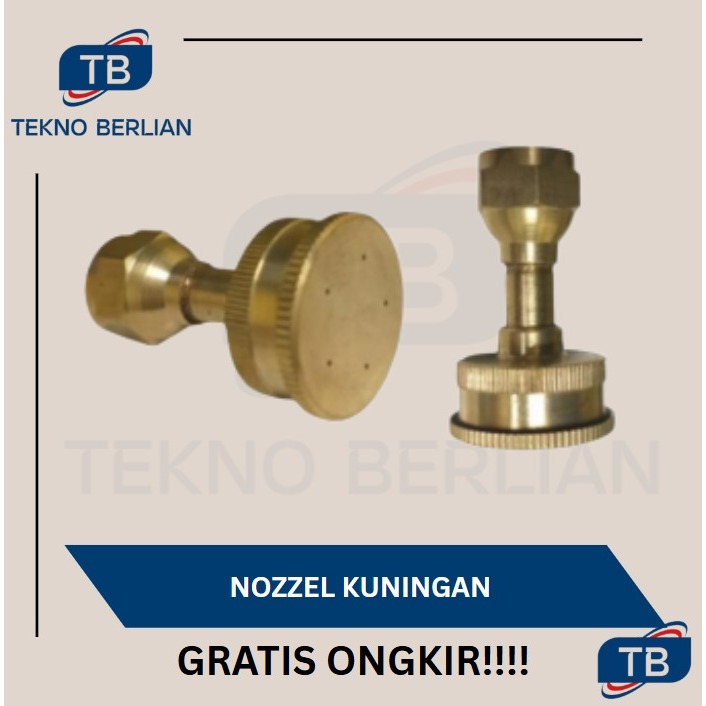 Nozzle Kuningan Brass 5 Lubang Lurus Sprayer Cuci AC Motor Nozel