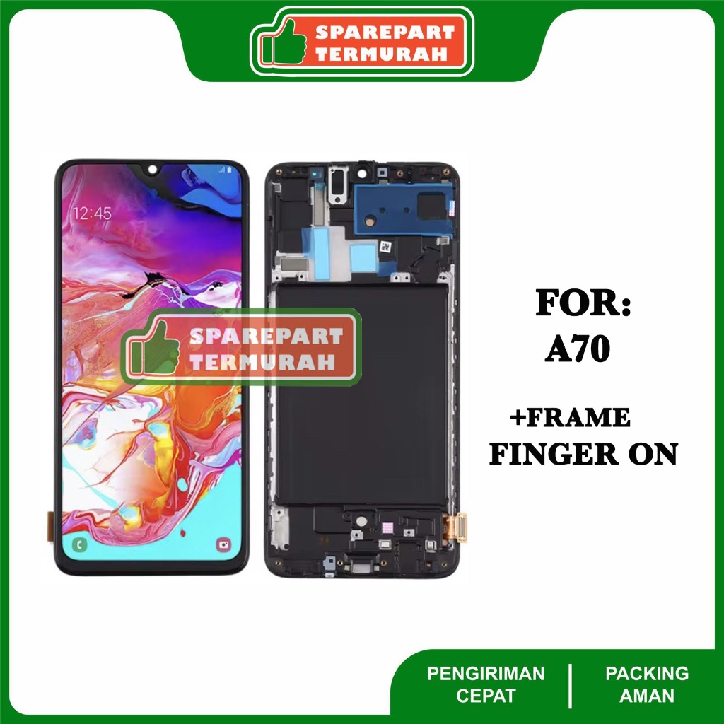 LCD For Samsung A70 - A705 OLED +FRAME - SUPPORT FINGERPRINT