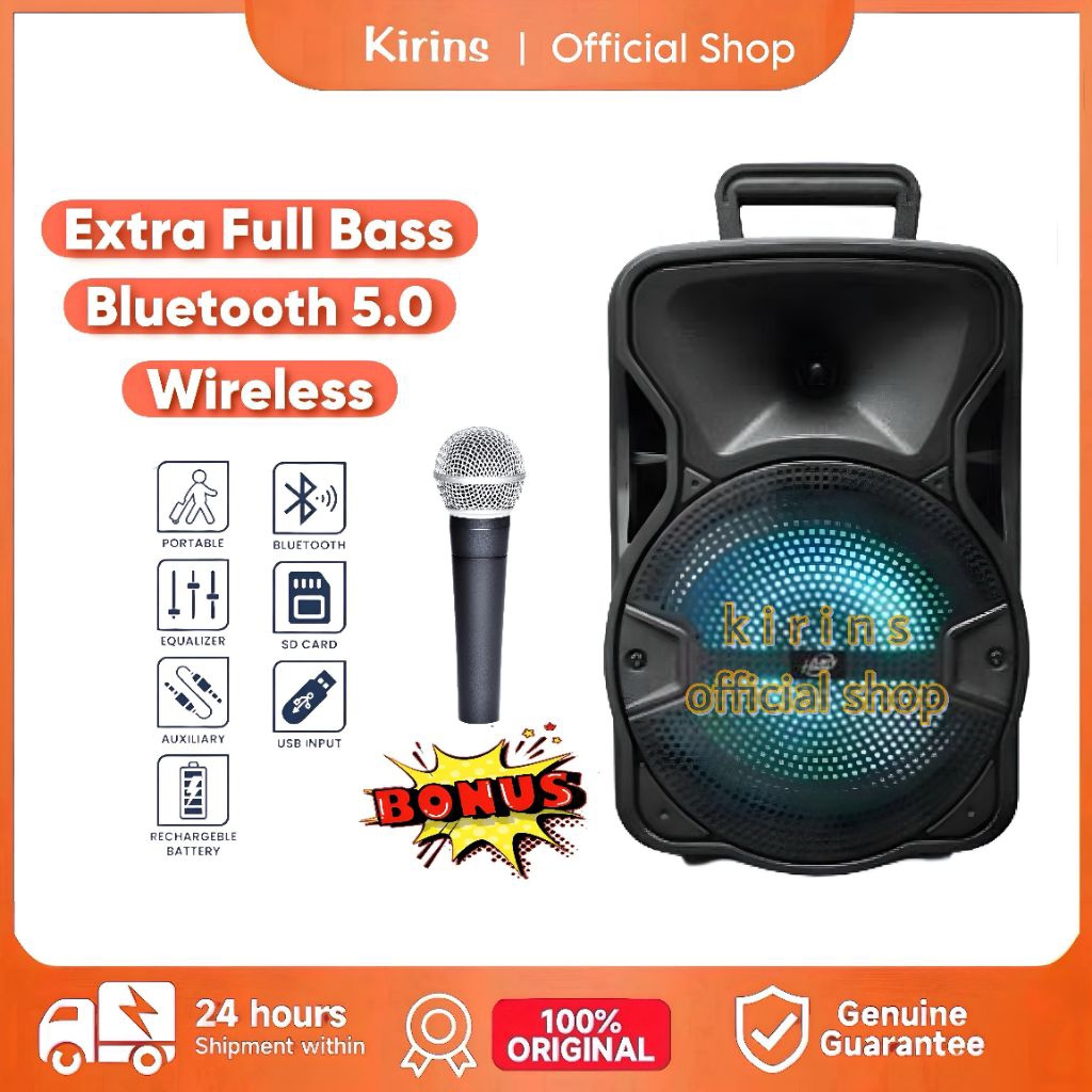 Subwoofers Speaker Bluetooth Karaoke Full Bass Ukuran Besar Loudspeaker Salon Aktif
