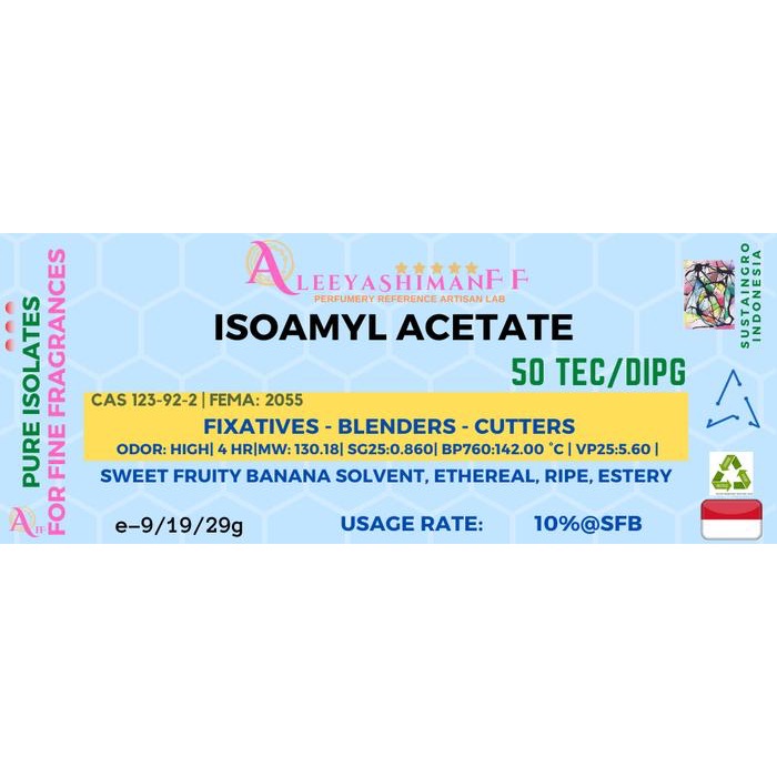 AleeyashimanFF-IAA40 – Isoamyl Acetate: Pure Isolate and/or Aroma Chemical – Perfumery Professional 