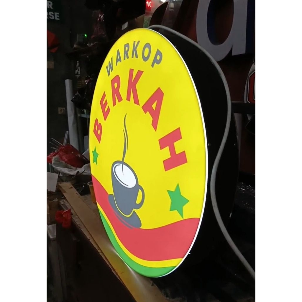 Neon Box Bulat Costum