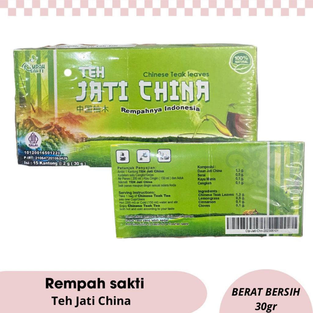 

Teh Jati China – Rempah Sakti 30gr