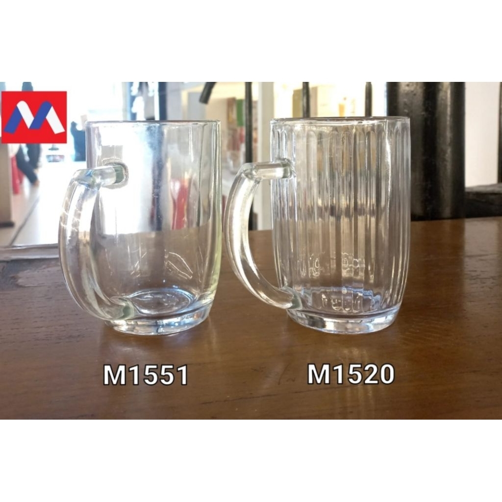 6pcs KIM Benidorm Gelas kaca-Mug kaca 430 ml M1551 Export quality