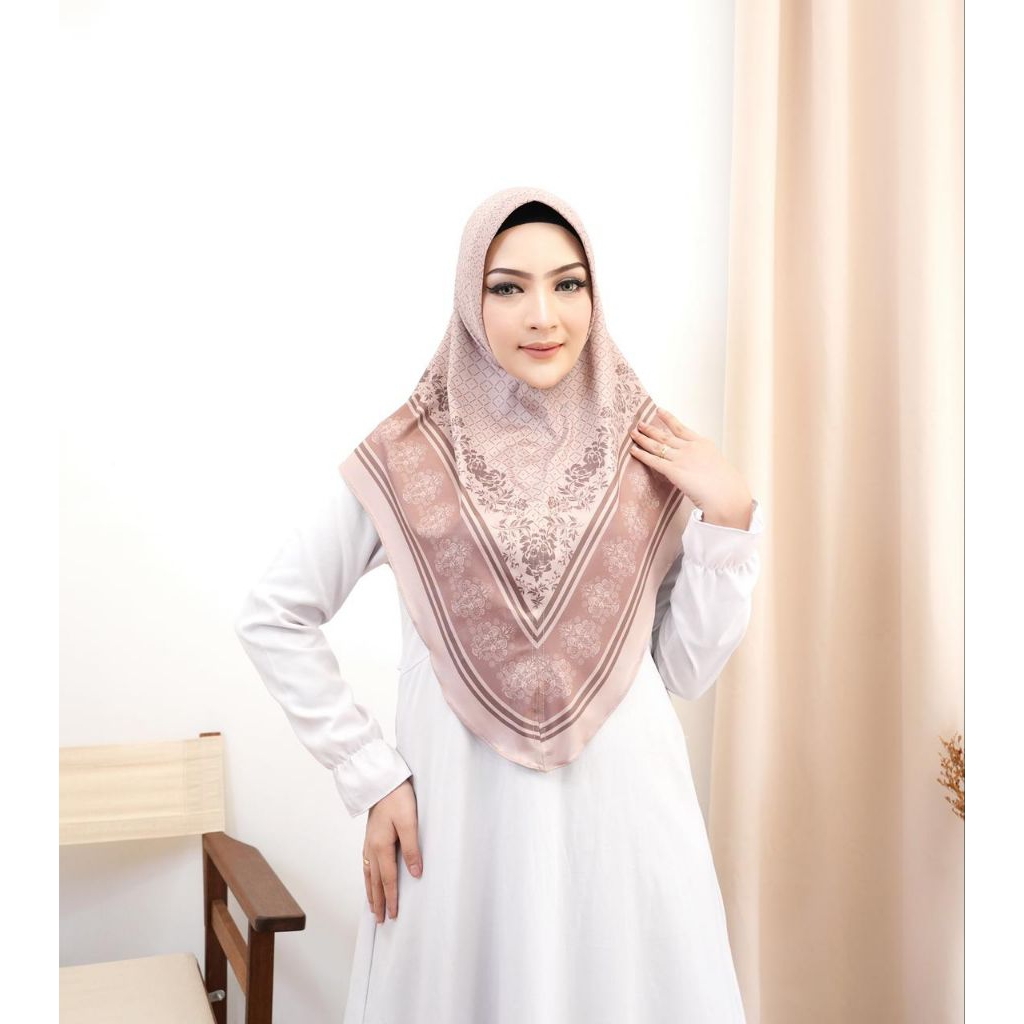 Bergo Instan Motif bunga terbaru | Jilbab bergo Instan Daily Motif Sublim Printing