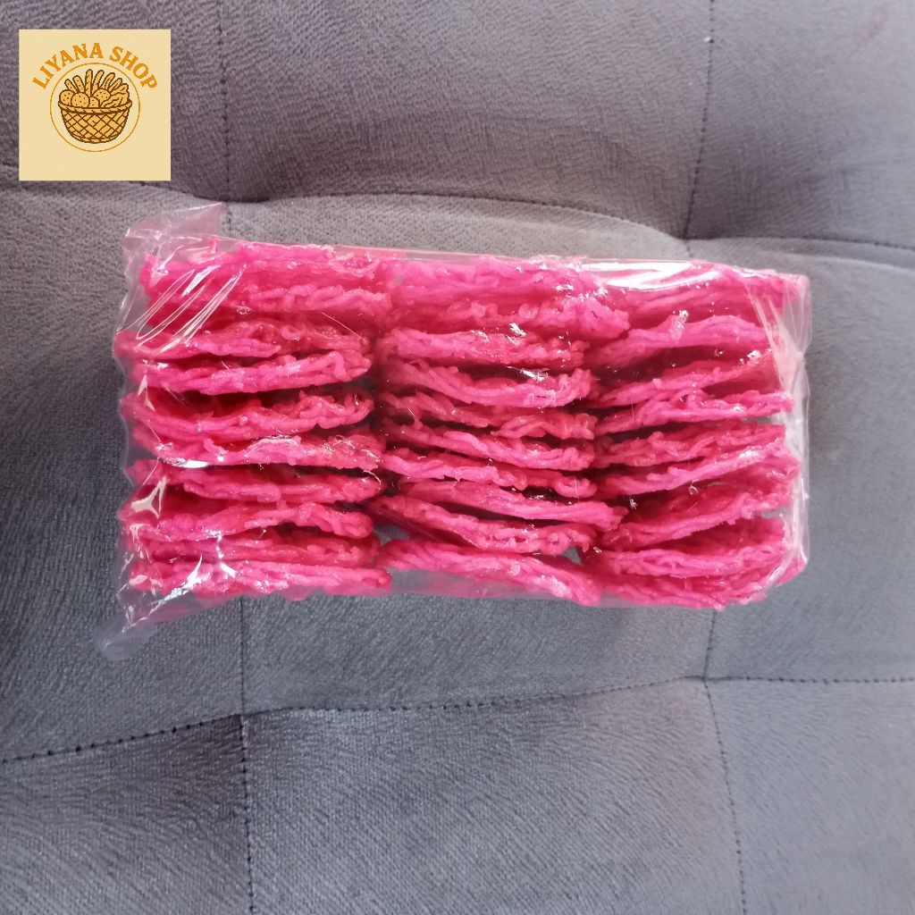 

Renggining Makanan Ringan Cemilan Tradisonal Ukuran Besar Warna Merah Isi 30 Pcs