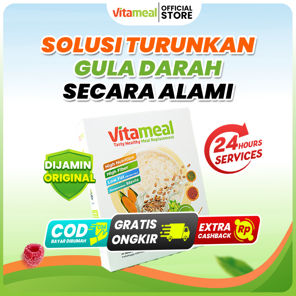 

Original 200gr Penurun Gula Darah Tinggi Normalkan Kadar Gula Cegah Diabetes VETAMEAL SUPERFOOD