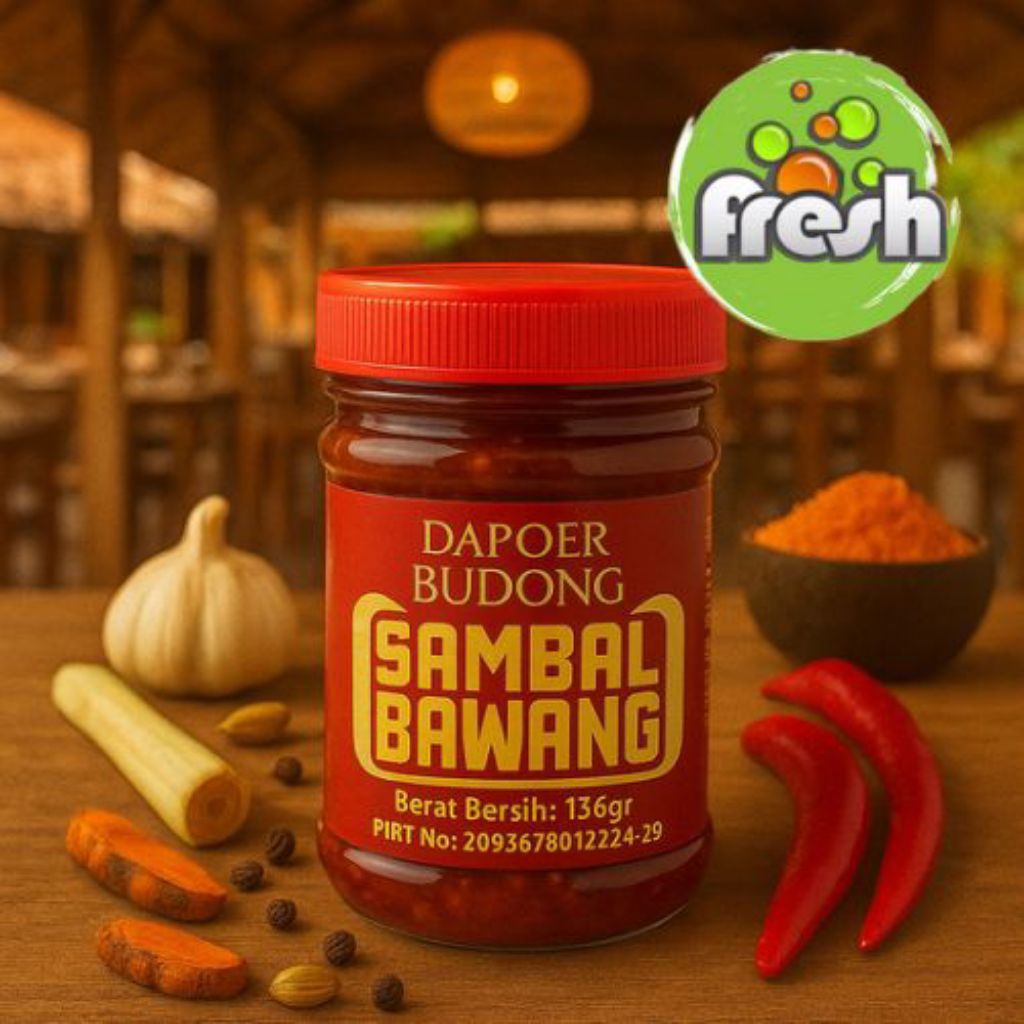 

Sambal Bawang Dapoer Budong khas Jawa Timur. 100% Halal