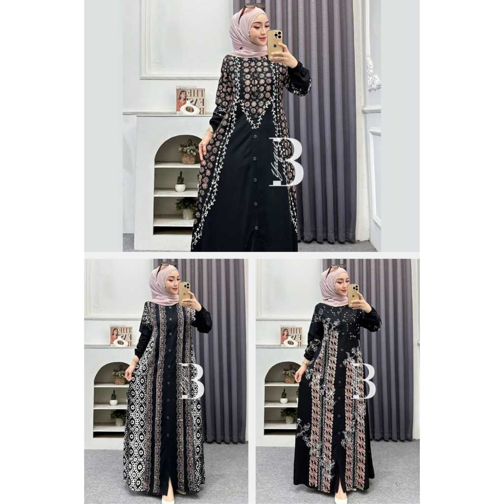 Gamis Twill Rayon Super Adem Eksklusif Ori Pekalongan