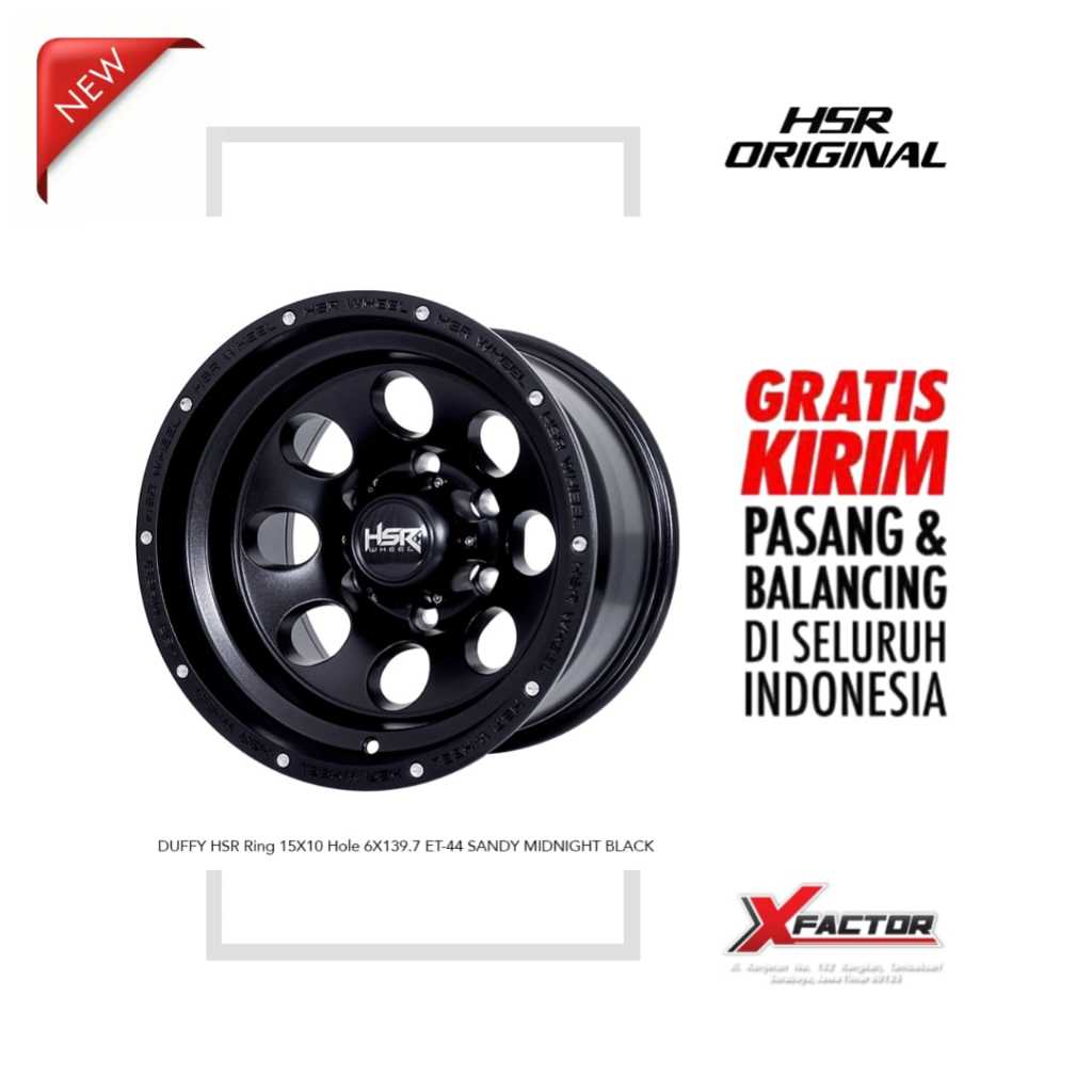 VELG R15 HSR DUFFY HSR R15X10 H6X139,7 ET-44 SANDY MIDNIGHT BLACK