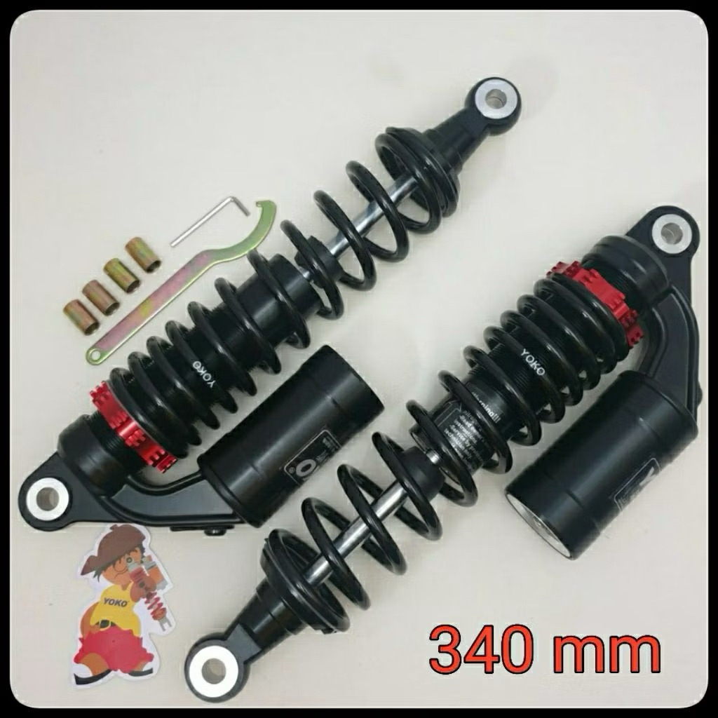 Shockbreaker Supra Jupiter YOKO HANZO SAMURAI (JLT 172) motor bebek ukuran 270mm 340mm tabung fungsi