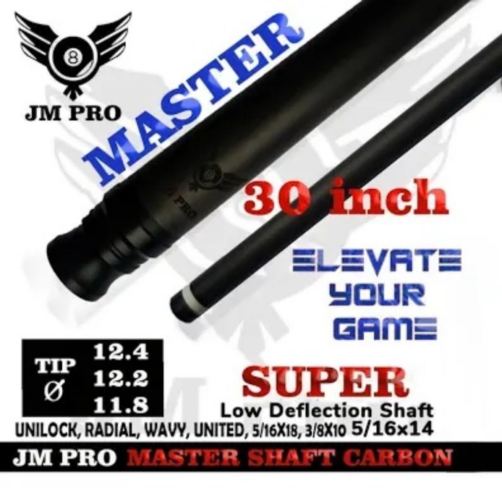stick billiard bilyar fury dl 15 u shaft jm pro 11.8mm 30inch unilock carbon fiber kondisi 99% like 