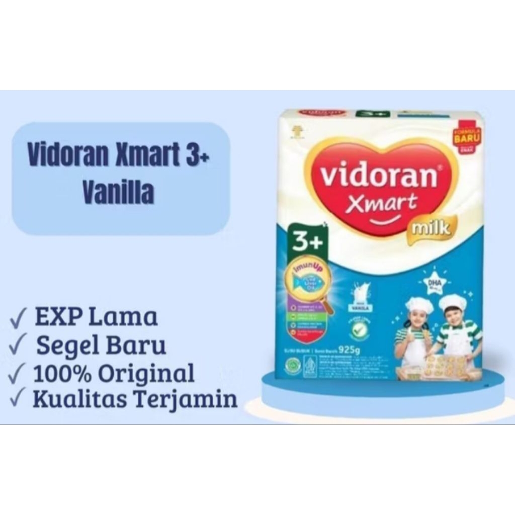 

Vidoran Xmart milk 3+ Susu Rasa Vanila Kemasan 950gr Exp Lama