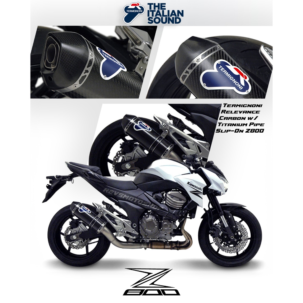 KNALPOT TERMIGNONI RELEVANCE Carbon Kawasaki Z800 (CUCI GUDANG)