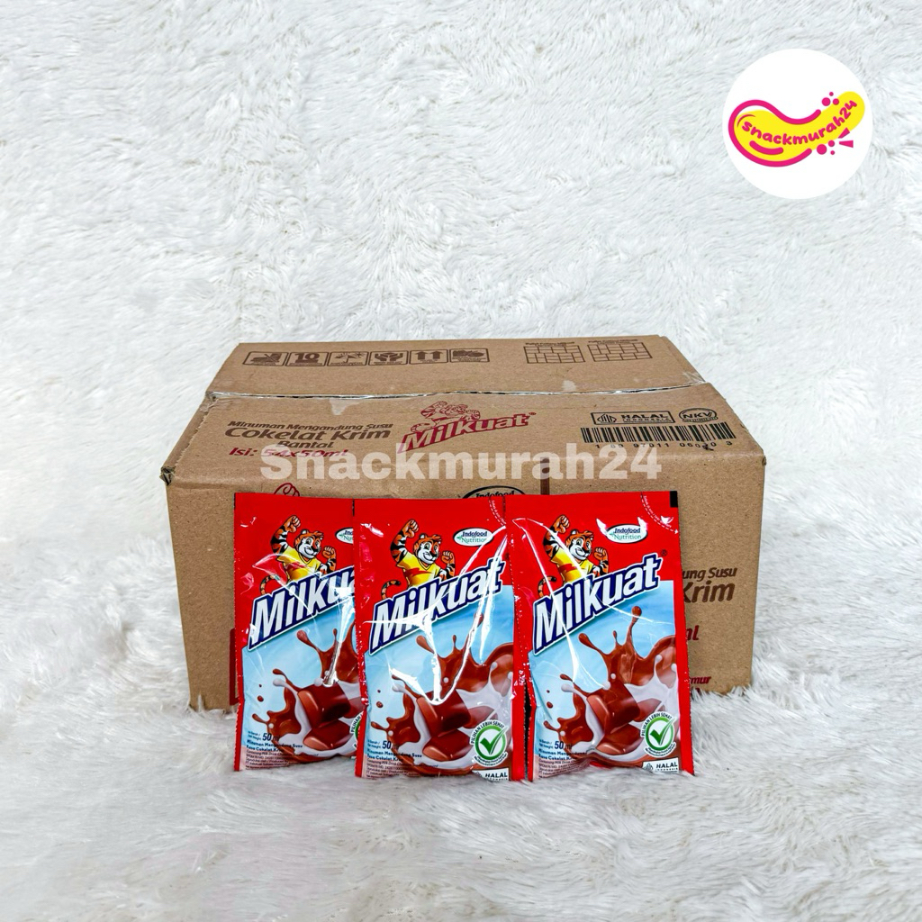 Milkuat Susu bantal Coklat Stroberi 50ml 1 Dus isi 54pcs
