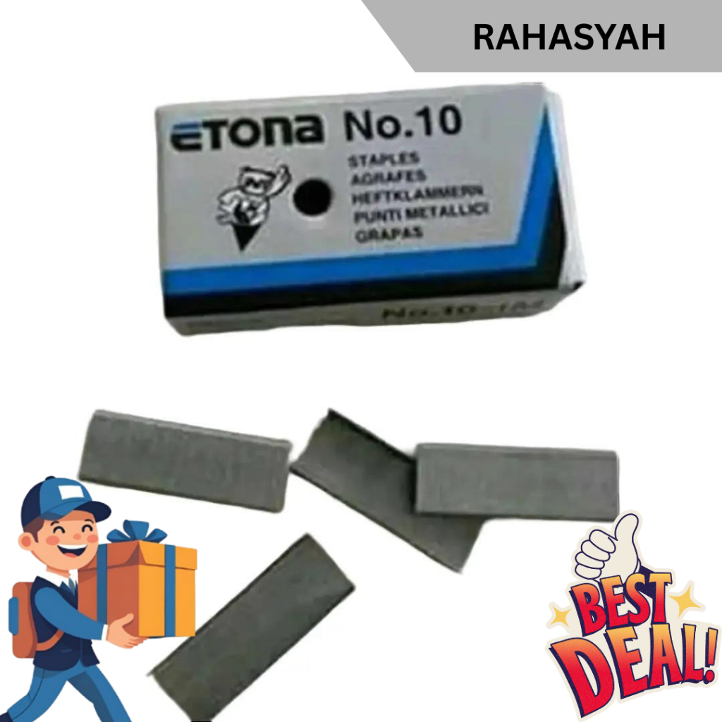 

Etona 1 PAK Isi Stapler Staples No. 10 - Produk Terlaris Rahasyah Best Deal