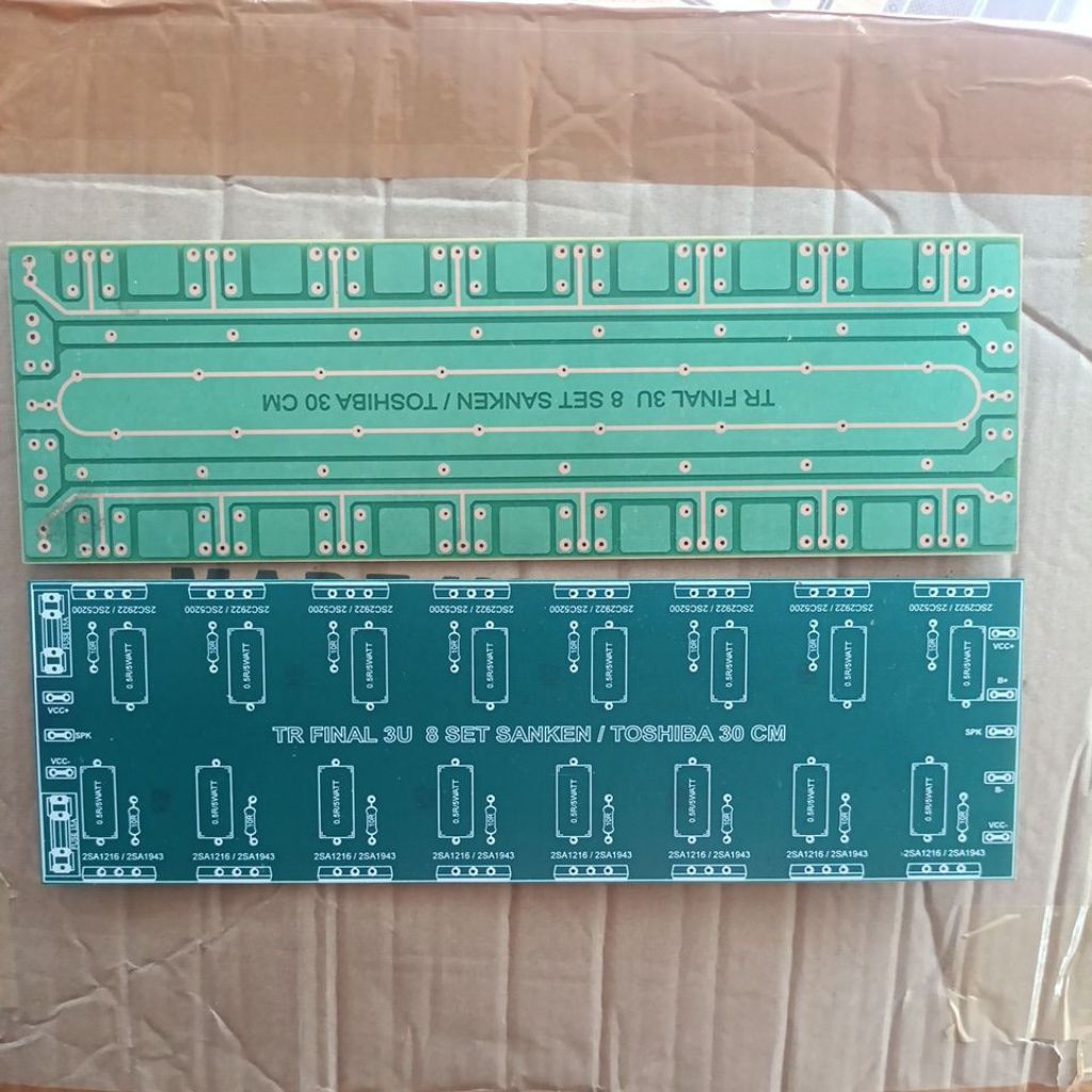 PCB TR FINAL SANKEN 8 SET 3U PCB TRANSISTOR FINAL 8SET SANKEN