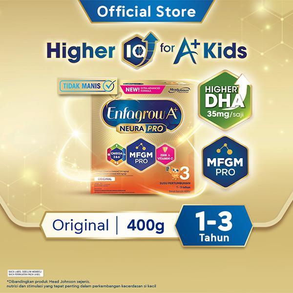 Enfagrow A+ 3 Susu Formula Anak 1 - 3 Tahun Rasa Plain kemasan 400gr / 800gr