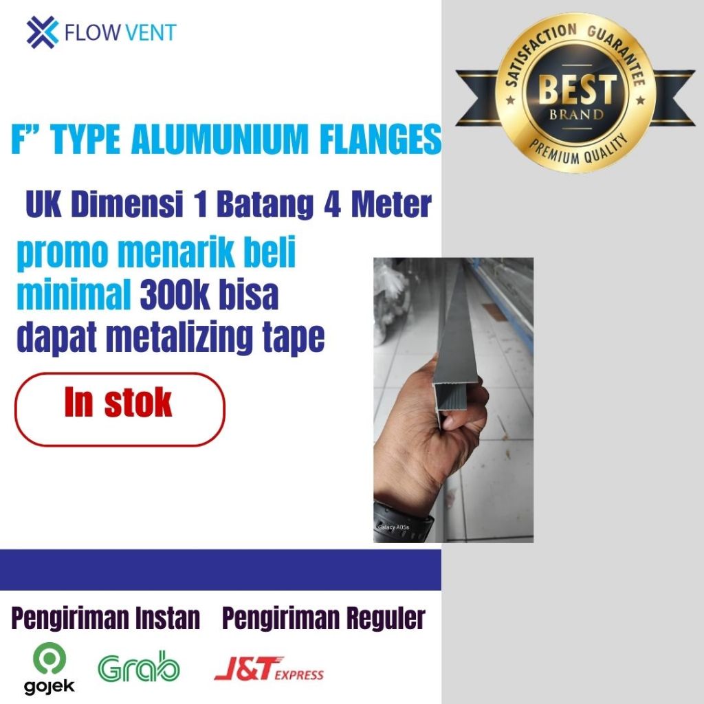 “F” TYPE ALUMUNIUM FLANGES/ SAMBUNGAN DUCTING PU