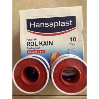 Hansaplast Roll Besar 1.25 cm x 5 m / hansaplast plester rol kain / hansaplast rol besar