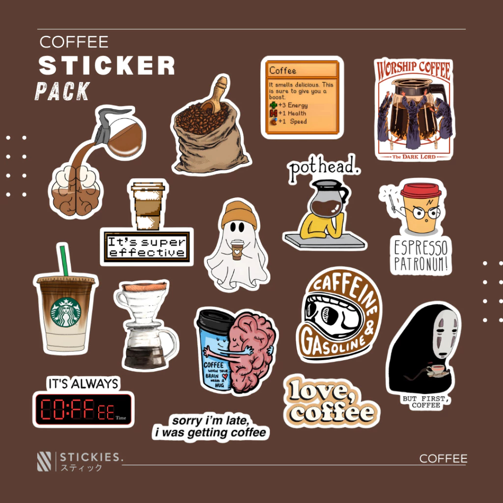 

Stiker/Sticker Pack "Coffee" | high quality | vinyl | murah