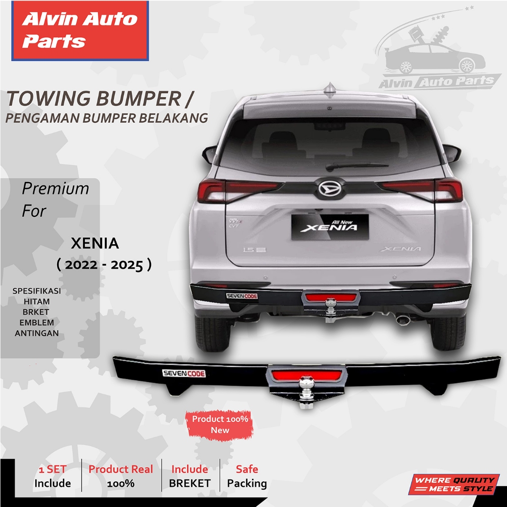 REAR BUMPER GUARD XENIA 2022 - 2025 / PENGAMAN BUMPER BELAKANG XENIA 2025/TOWING BELAKANG XENIA