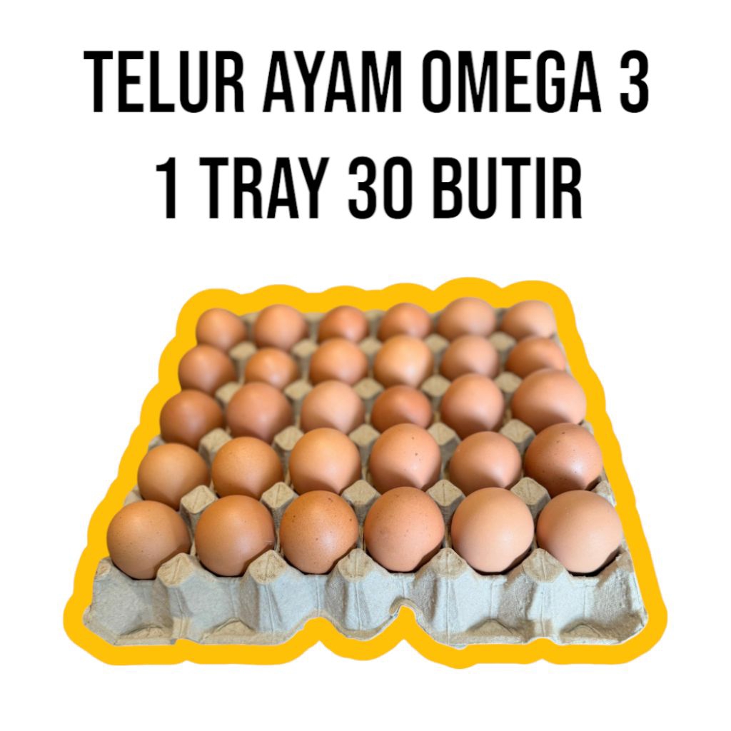 

Telur Ayam Negeri Omega 3 Premium 1 Tray 30 Butir