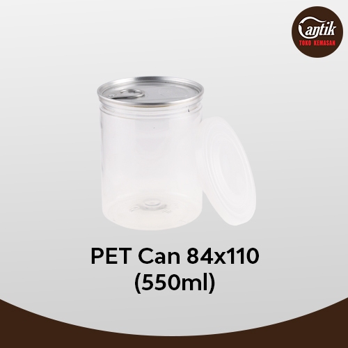 PET CAN 84 x 110 (550 ML) + TUTUP PET CAN + TUTUP PLASTIK LLD DIA 84 ISI 270 PCS