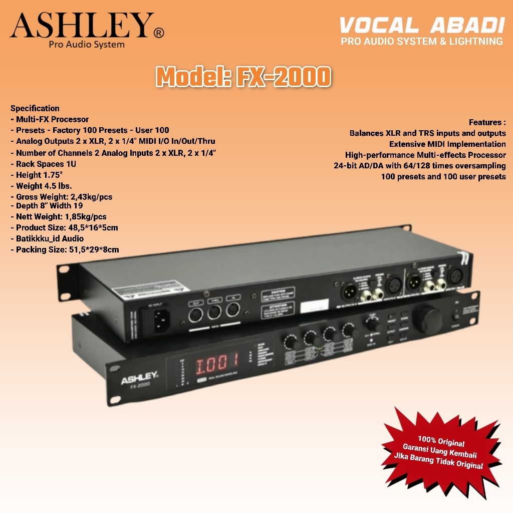 EFFECT VOCAL ASHLEY FX-2000