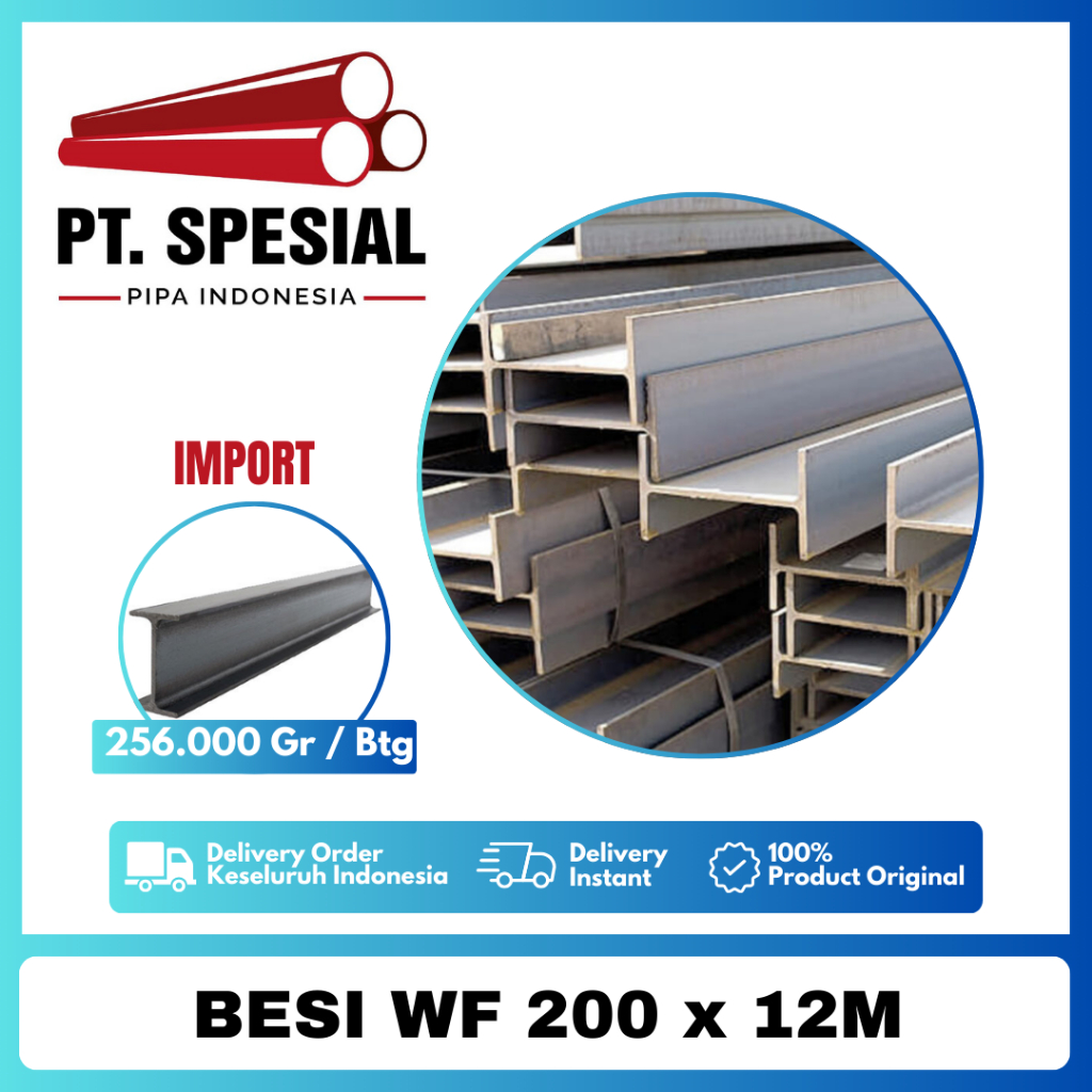 Besi WF 200 x 12 Meter Besi WF 200 x 12 KPSS 50 Btg - 05