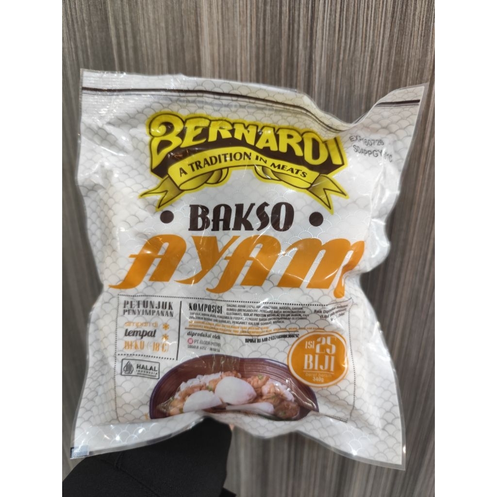 

BERNARDI BAKSO AYAM 25BJ BSR 340GR (9916500302)