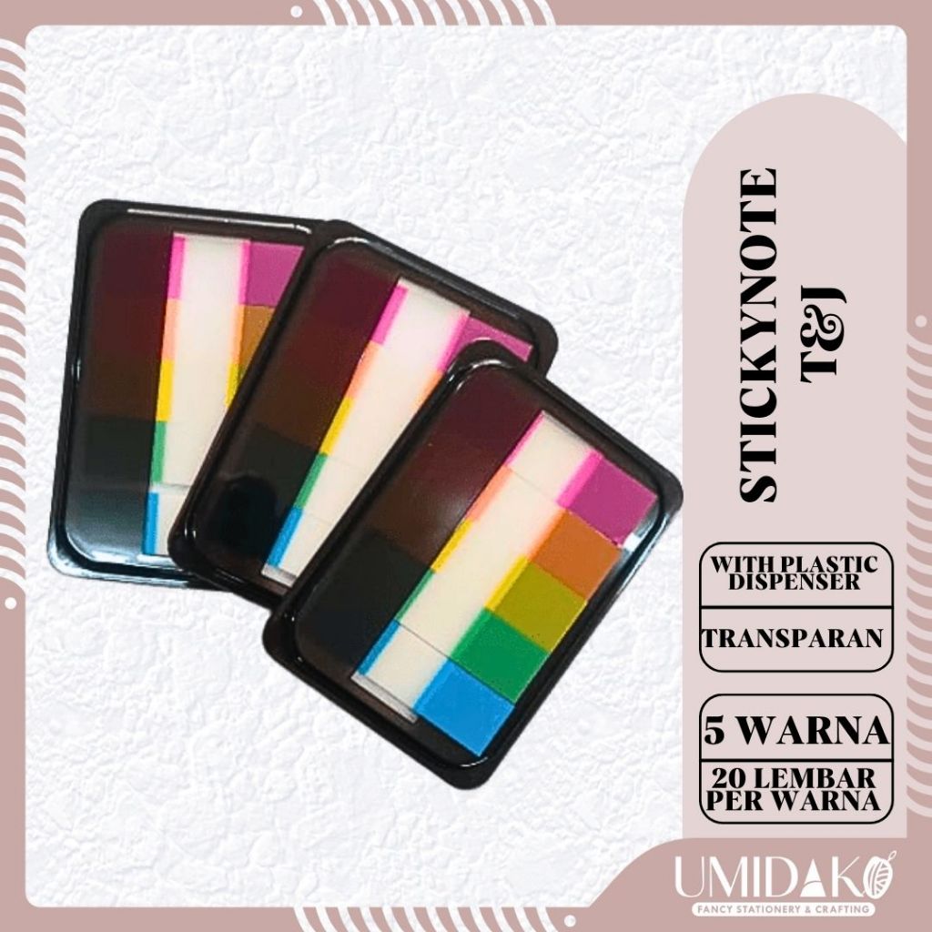 

[UMIDAKO] STICKYNOTE | INDEX MARKER TRANSPARANT | TOM&JERRY POP UP FLAG | PENANDA PEMBATAS DISPENSER