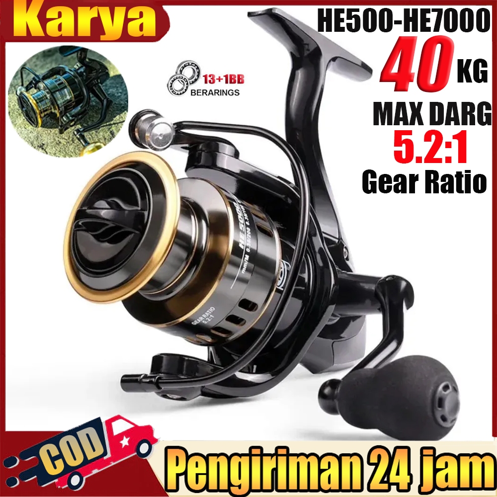 Reel Pancing HE1000 - 7000 40 Kg / Reel Pancing Murah Kuat Power / Gulungan Senar Pancing / Reel Pan