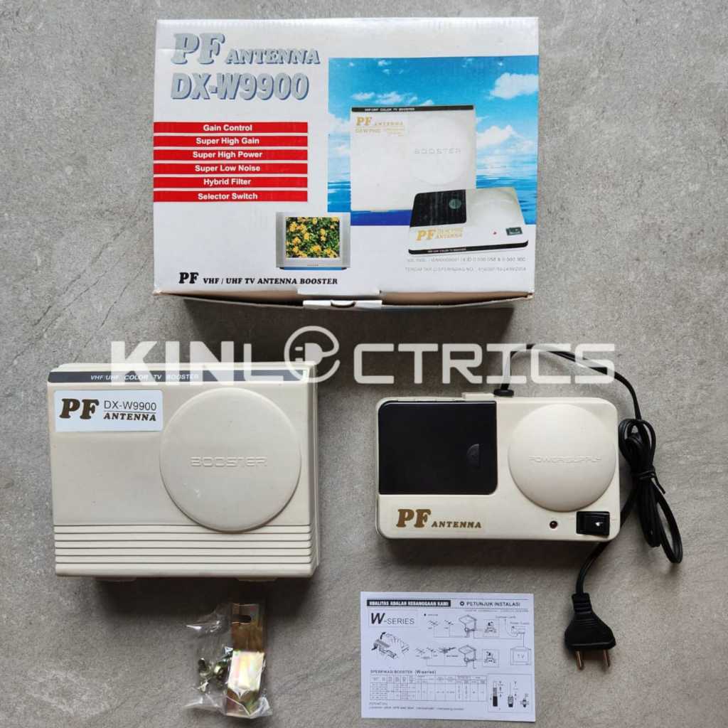 KINLECTRICS Boster Antena Penguat Sinyal Antena TV PF 9900 VHF / UHF PF-9900