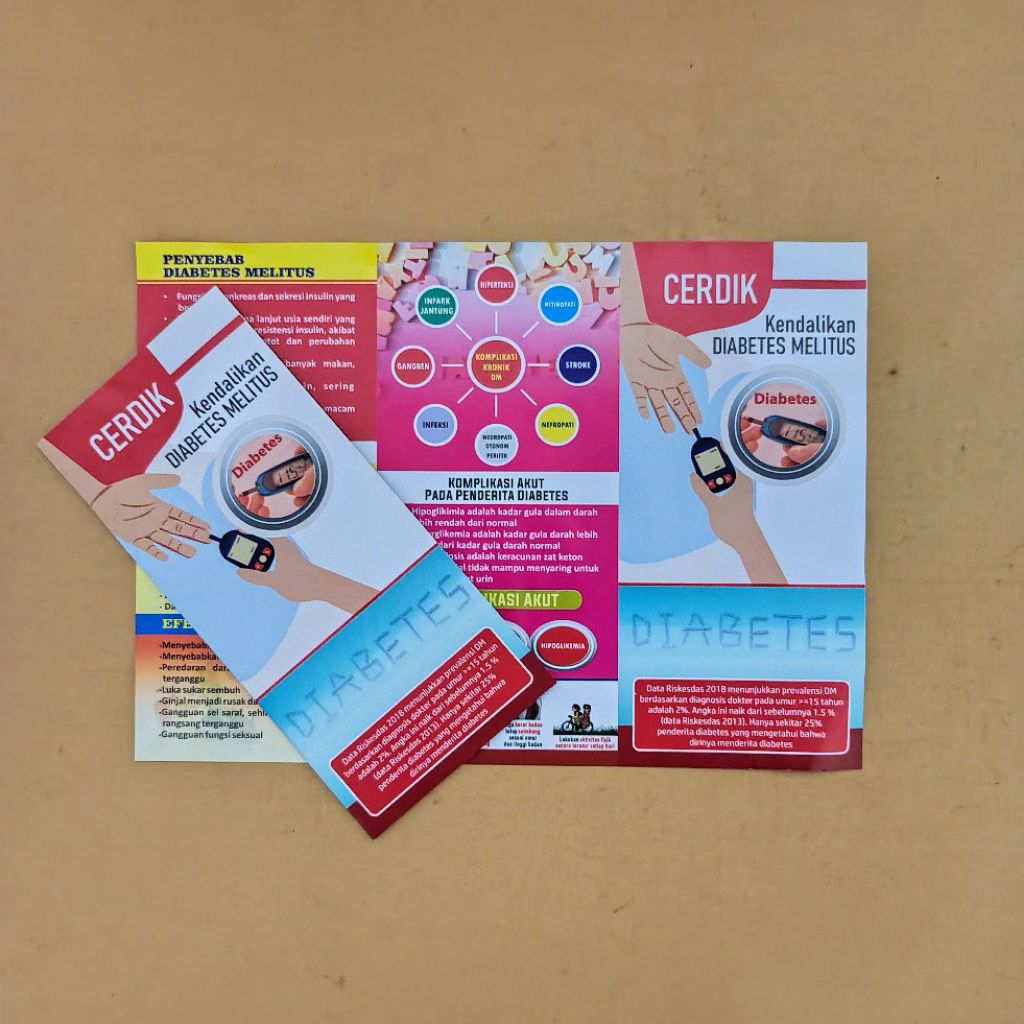 Leaflet/Brosur Diabetes - Brosur Diabetes Melitus - Cerdik Kendalikan Diabetes