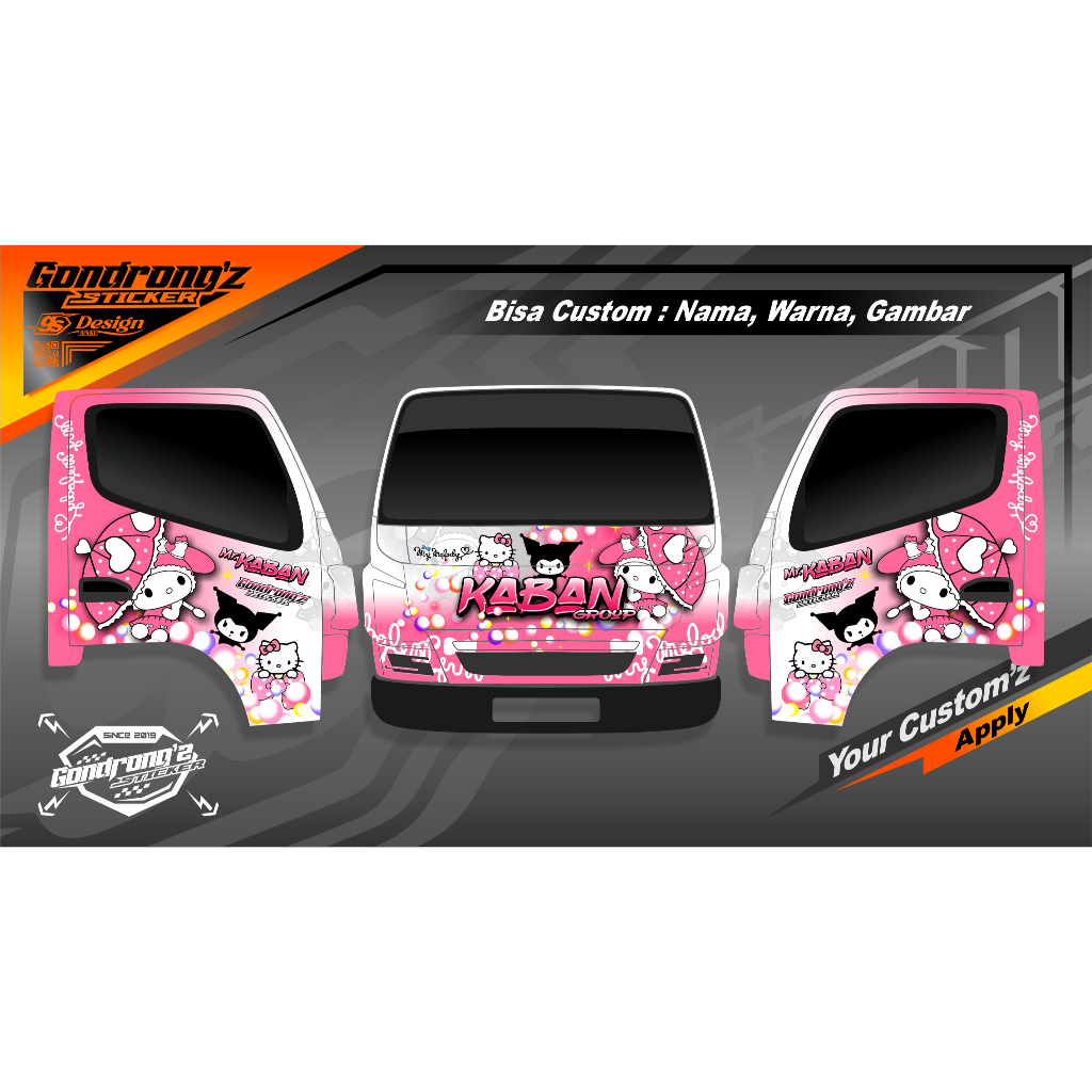 STICKER DECAL MITSUBISHI CANTER FULL KEPALA