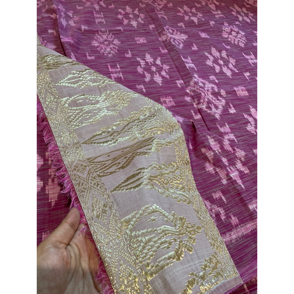 Tenun Endek Tumpal Songket Cendana Asli Bali (Bukan Bordir)