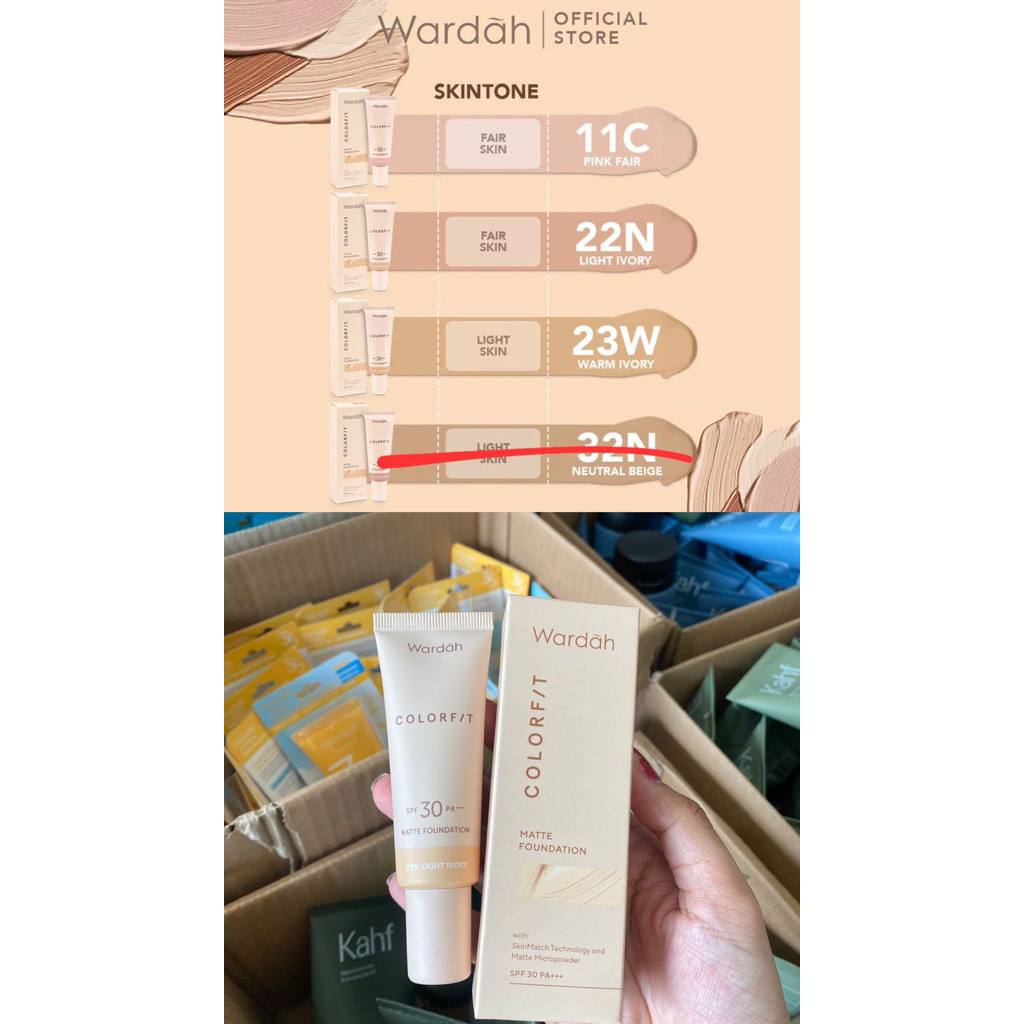 Wardah colorfit matte foundation