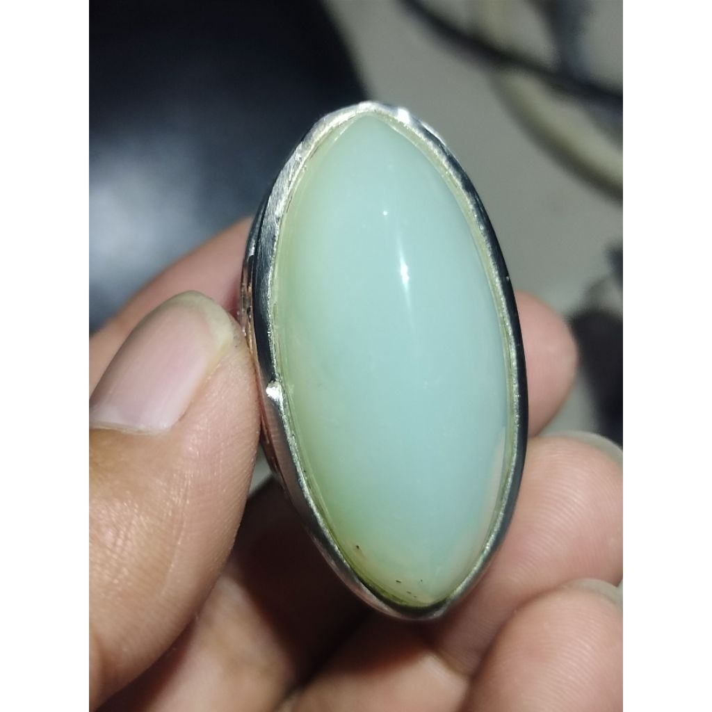 batu cincin giok Sulawesi model pandan