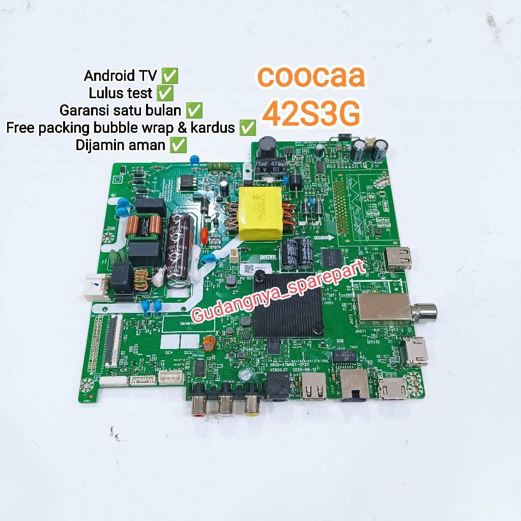 Mb Coocaa 42S3G android tv mainboard mobo modul mesin tv