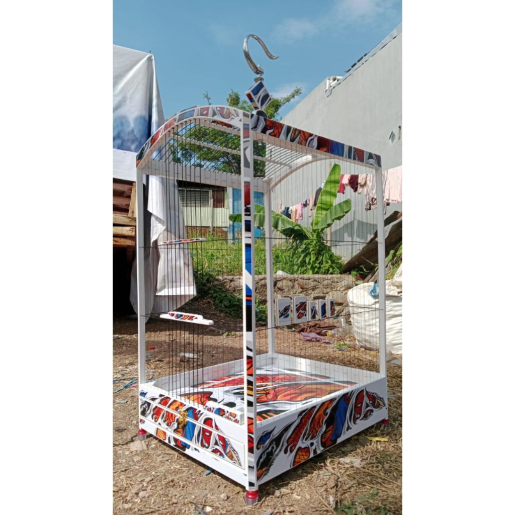 SANGKAR KENARI KOTAK DECAL NO.2 RUJI SENAR