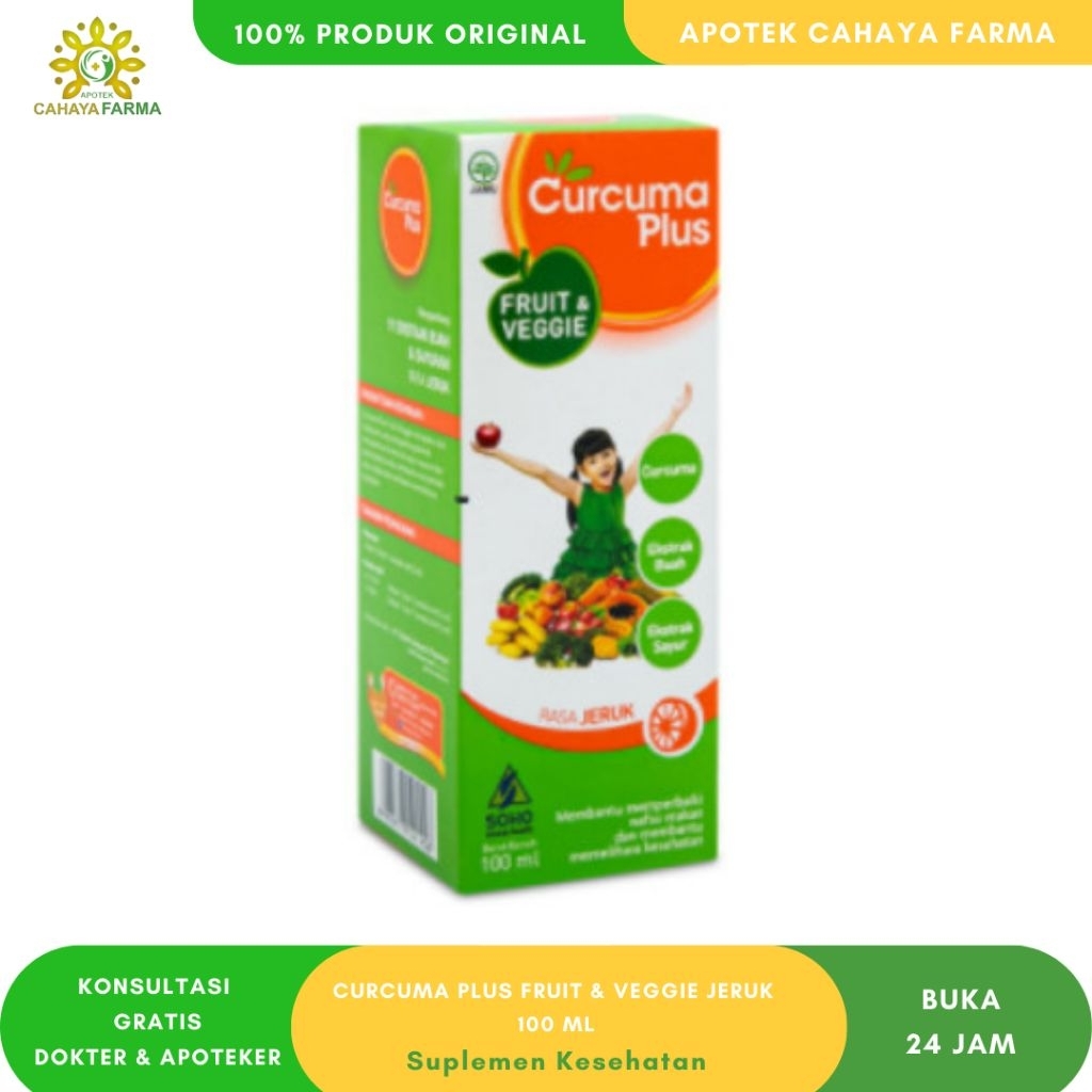 

Curcuma Plus Fruit & Veggie Jeruk 100 ml