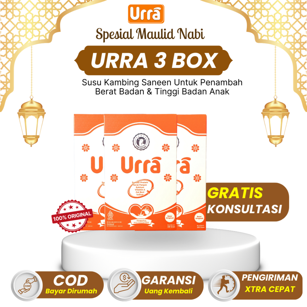 

[PAKET 3 BOX] URRA - Susu Kambing Saanen Untuk Anak